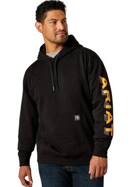Ariat Men’s Logo Hoodie Pullover Sweatshirt Western Casual NWOT | M05B69